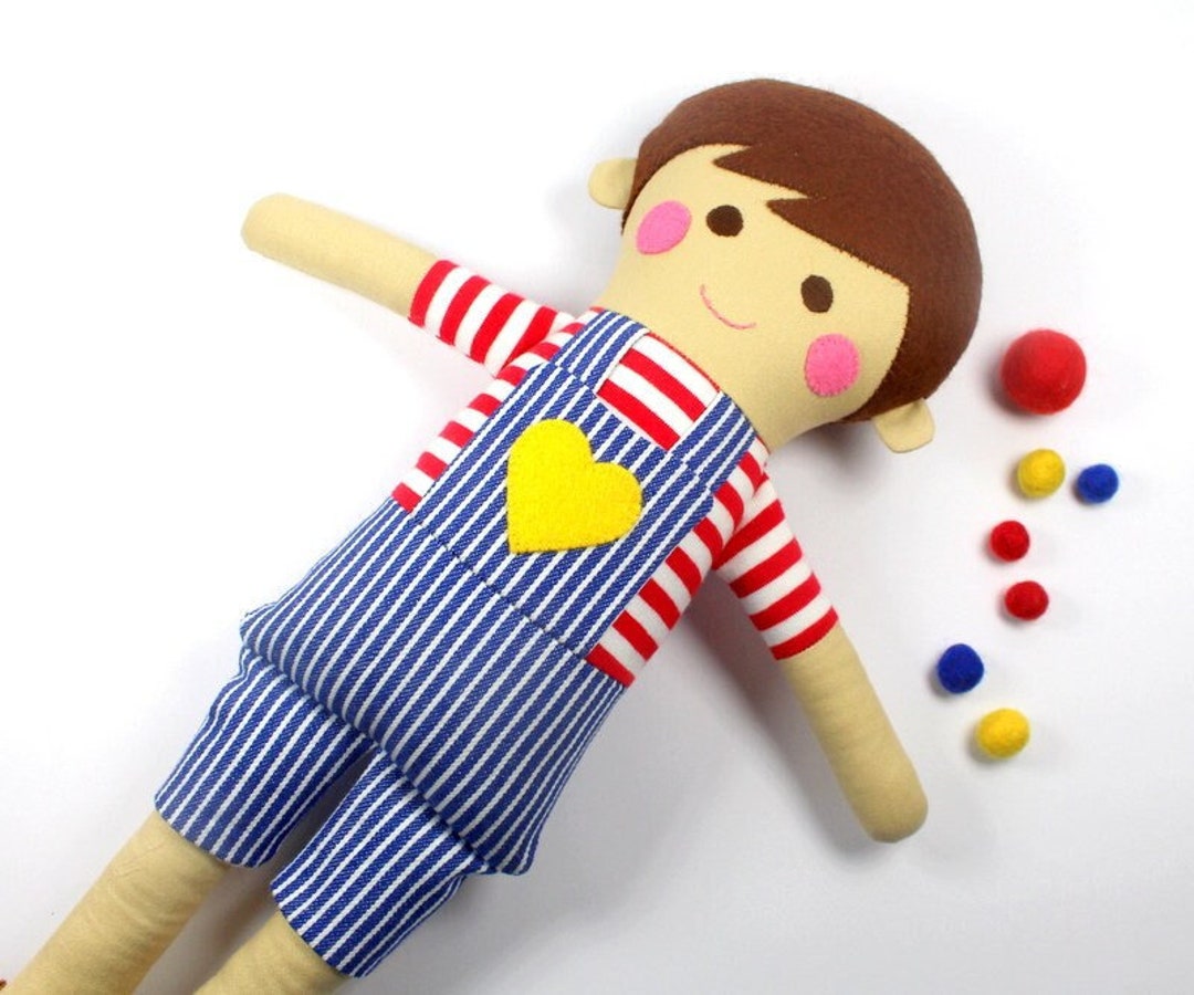 Boy Rag Doll Cloth Doll for Boys Fabric Rag Doll Sebastian Doll for Boy ...