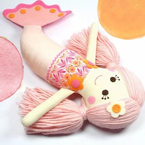 Serafina mermaid doll | mermaid cloth doll | plush toy  | softie doll  |  little mermaid