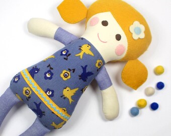 baby doll | soft baby toy |  Rosie doll |  first doll |  baby rag doll |  baby shower gift | handmade rag doll | natural baby toy