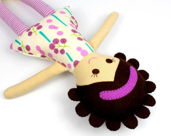 ethnic rag doll for girl | handmade rag doll | camille cloth doll | first doll | keepsake rag doll | camille doll