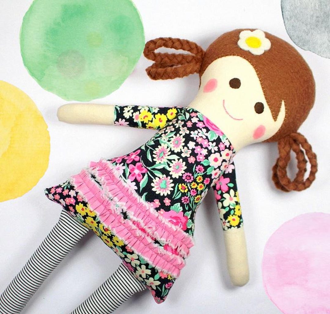 Keepsake Rag Doll | Camille Cloth Doll | First Doll | Handmade Rag Doll ...