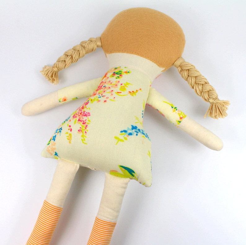 fabric doll rag doll doll for girl baby gift handmade doll plush doll art doll custom made doll cloth doll nursery decor image 5