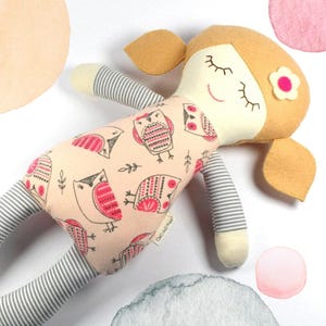 baby doll | soft baby toy |  Rosie doll |  first doll |  baby rag doll |  baby shower gift  |  sweet doll  |  nursery decor  | heirloom gift