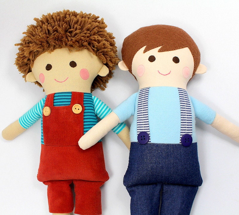 Boy Ragdoll Boy Rag Doll / Doll for Boys / Boy Doll in Blue and Red / Boy Rag Doll ...