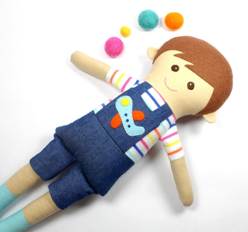 Boy Rag Doll | Cloth Doll for Boys | Fabric Rag Doll | Sebastian Doll ...