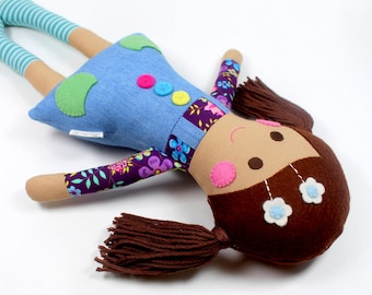 first doll | camille cloth doll | handmade rag doll | keepsake rag doll | girl doll