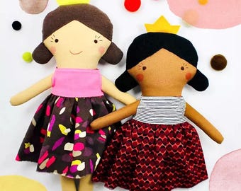 pixie princess doll / ethnic doll / princess girl / girl doll in dress / baby shower gift / personalized dolls / nursery decor