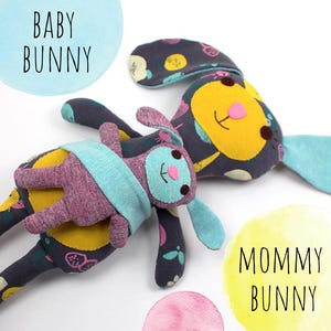 Plush Bunny Rabbit - Plush Toy Bunny - Easter Bunny Toy - Plush Bunny Dolls - Rabbit Doll for Kids - Bunny Doll with Baby - Plush Bunny Toy