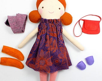 Minnie girl dress up doll / dress up toys / doll with clothes / doll with dress / girl handmade dress up doll / heirloom doll with clothes