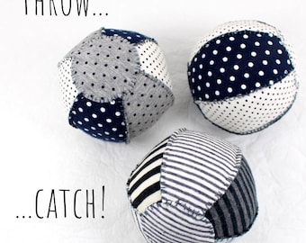 Baby Fabric Balls for Baby Toys Handmade Montessori Ball Set Toddler Toy Ball Small Ball for Baby Ball Toy Natural Handmade Toy Toddlers
