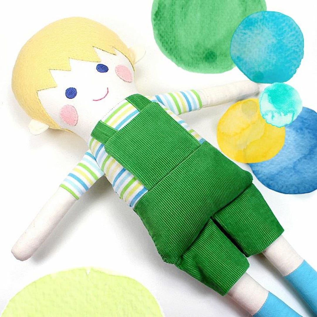 Boy Ragdoll Boy Rag Doll / Doll for Boys / Boy Doll in Blue and Red / Boy Rag Doll ...