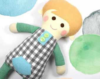 boy baby doll | baby rag doll | boy doll | Sammy doll |  first doll |  baby shower gift |  sleeping doll  | kid room decor  | nursery decor
