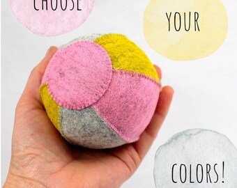 Baby Balls Handmade Wool Felt Ball for Baby Toys Wool Ball Felt Baby Rattles Felt Ball Toy Handmade Small Ball for Baby Small Ball Wool Toy