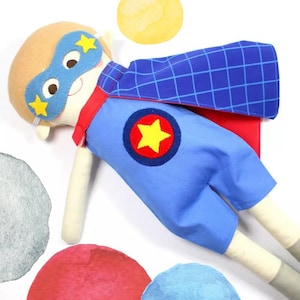 superhero doll | superhero boy doll  | fabric rag doll | superhero dress up doll | handmade boy doll |  superhero outfit