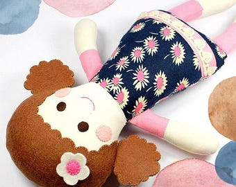 baby doll | soft baby toy |  Rosie doll |  first doll |  baby rag doll |  baby shower gift |  sleeping doll  | heirloom gift | nursery decor