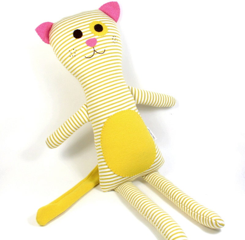 Organic Plush Toy Cat Poppy Cat Organic Soft Stuffed Plush Etsy