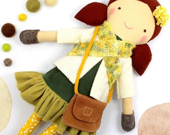 Minnie girl dress up doll dress up toys / doll with clothes / doll with dress / girl handmade dress up doll / heirloom doll with clothes