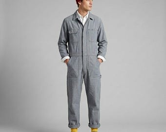 Vintage 80s Wrangler Herringbone Twill Coveralls: USA Made Cotton Workwear Jumpsuit
