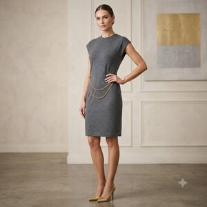 Grey Pencil Dress