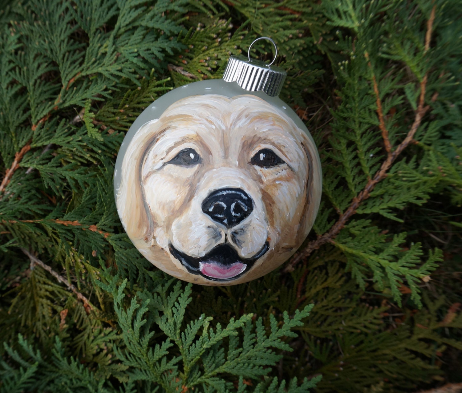 Glass Dogs Christmas Tree Ornaments 