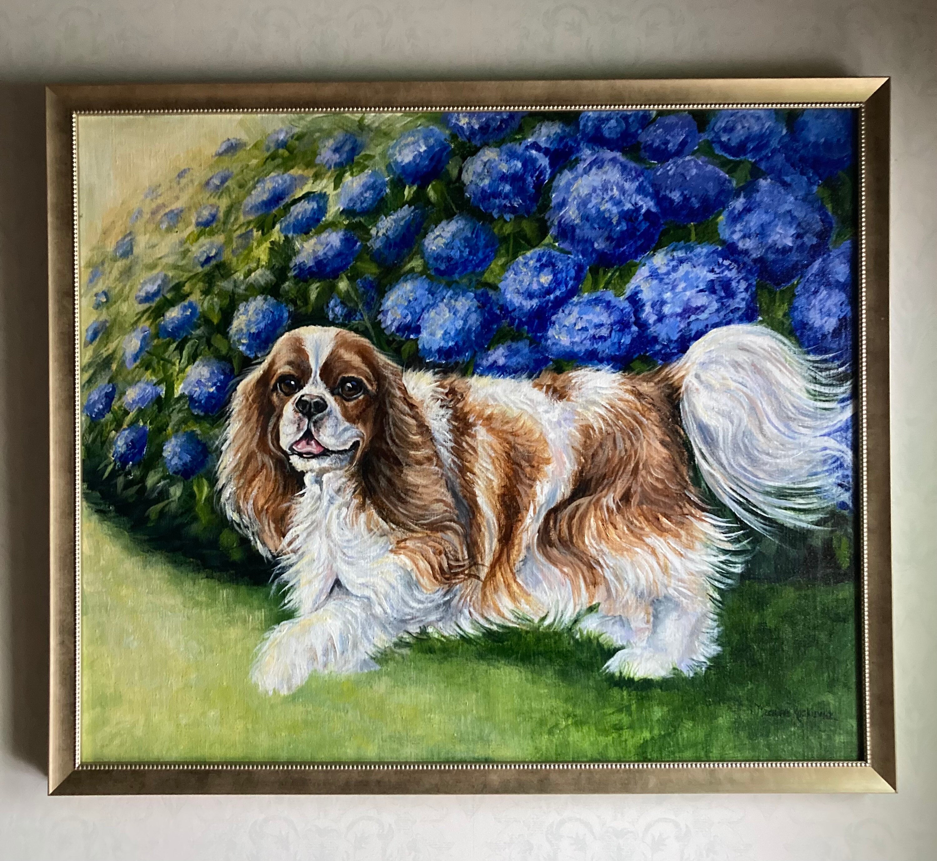 King charles cavalier best sale painting