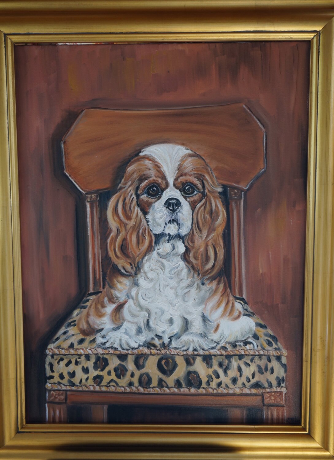 Cavalier King Charles Spaniel Oil Painting