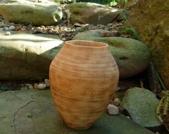 Hand Turned Wood Vase | Tulip Poplar | White Poplar | Signed R. Leon Thomas