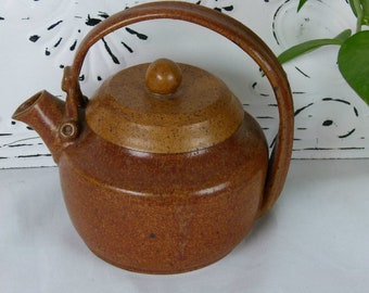 Arts & Crafts Pottery Tea Pot with Lid | Appalachian Pottery | Signed | 2/75
