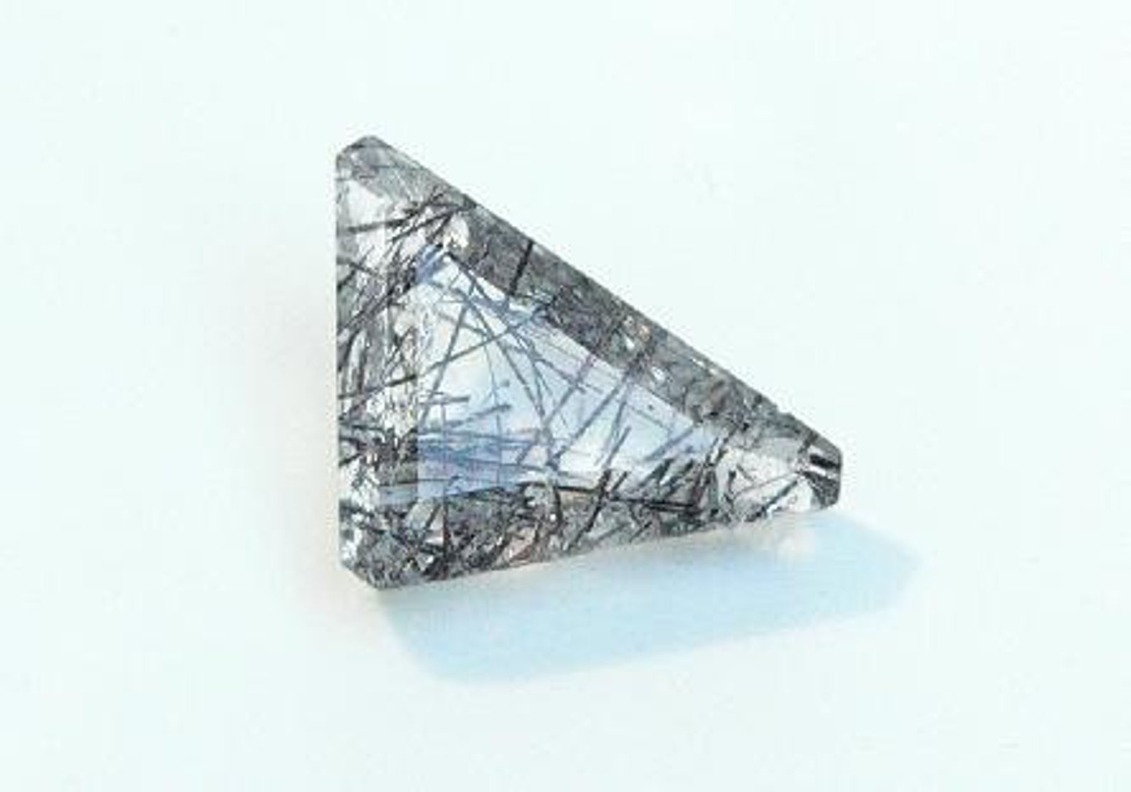 Black Ritulated Quartz Triangle Shape Venus Hairstone Black Rutile - Etsy