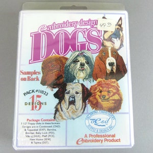 Dogs 4 Embroidery Pack - #11023 - Embroidery Designs - Oklahoma Embroidery Supply - Dogs