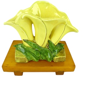 Vintage McCOY Triple Lily Planter | 40s Vase | McCoy Tulip | Mid Century McCoy Vase