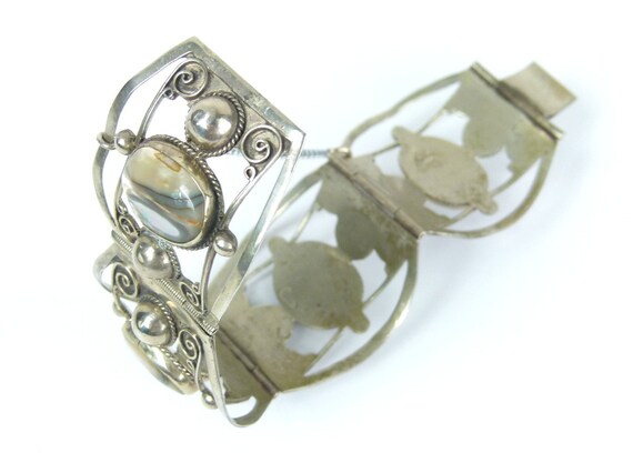 Abalone & Sterling Link Bracelet | 1950s | Made i… - image 5