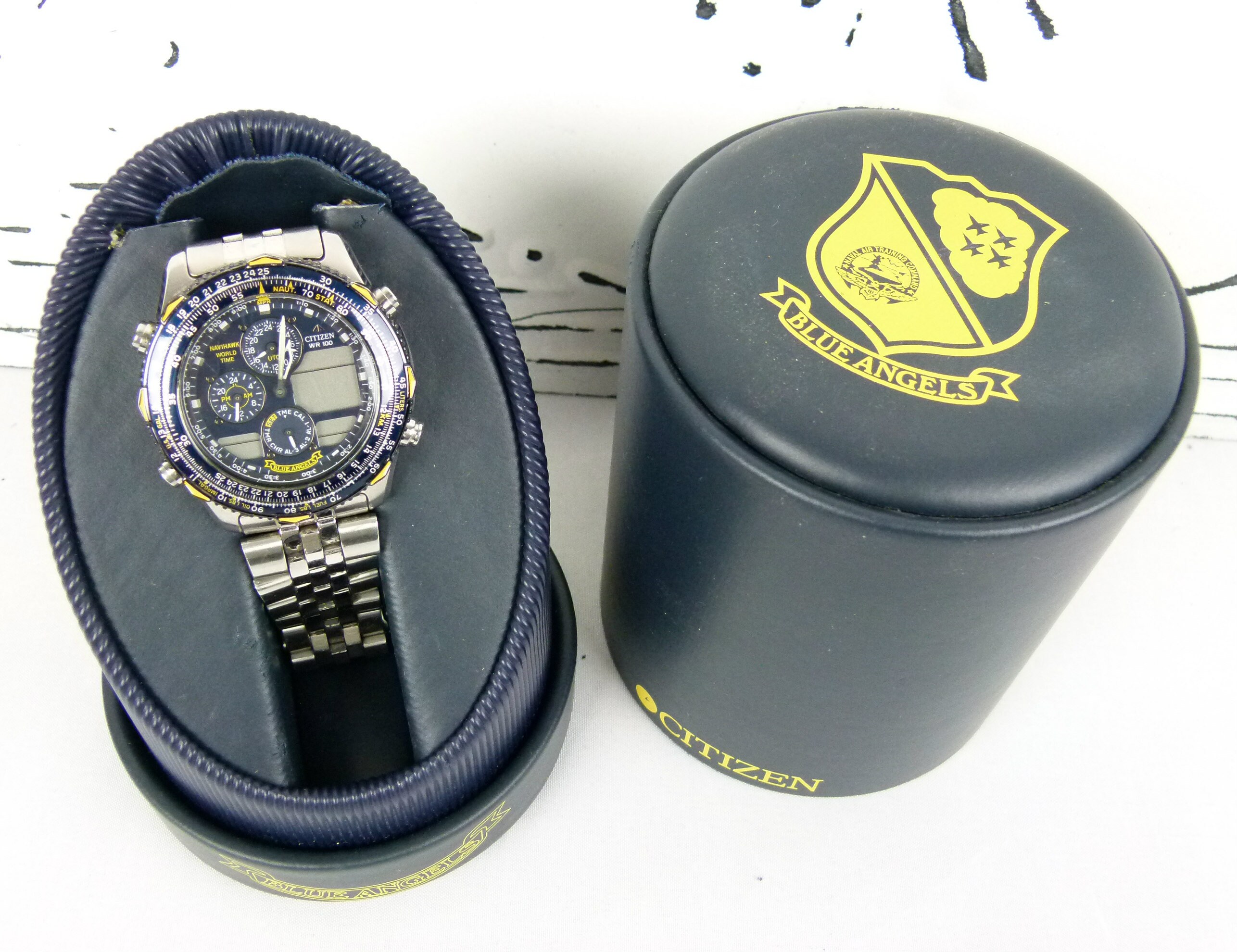 Mens Citizen Blue Angels Watch Navihawk Chronograph c300 q00842 Original packaging Etsy Nederland