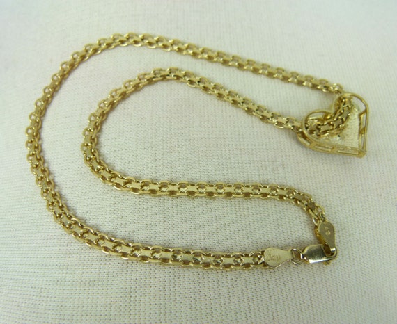Heart Necklace Gold Tone | Pave Heart Choker Neck… - image 7