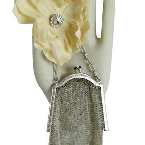 1920s ALPACA SILVER Mesh Purse | Made in Germany | Robert Kraft | Alpacca Silver