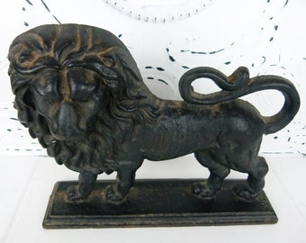 Cast Iron Lion DoorStop | Lion Doorstop | Cast Iron Lion | Victorian Lion