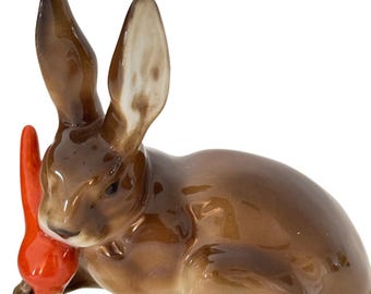 Vintage Hutschenreuther Rabbit With Carrot | Karl Tutter Porcelain