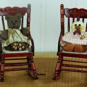 1/12 Scale Rocking Chair | Doll House | Handmade |  2&quot; x 2.6&quot; x 3.7&quot;
