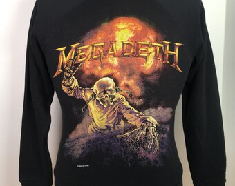 S Back Logo Custom T-Shirt. Short Sleeve Vintage 90s Custom Tie Dye Kalafaker Megadeth T-Shirt Small Size