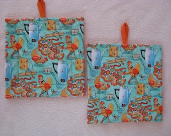 mid century modern kitchen potholders 1950s retro hot pads quilted fabric potholders hostess gift polka dots kitchen decor set of 2 - Kitchen Hot Pads mid century modern kitchen potholders 1950s retro hot pads quilted fabric potholders hostess gift polka dots kitchen decor set of 2 - Kitchen Hot Pads