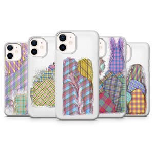 Rutigt telefonskal med lapptäcke och tyg för iPhone 17Pro Max, 17Pro, 17e, 17, 16, 15, Samsung S26 Ultra, S26, S25, A57, A56, Pixel 11, 11Pro