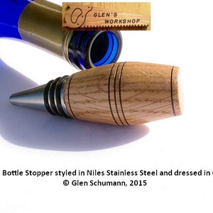 Wine Bottle Stopper Stainless by Niles Oak