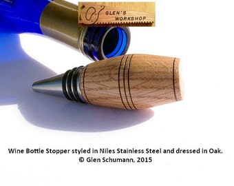 Wine Bottle Stopper Stainless by Niles Oak