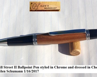 Ballpoint Pen Wall Street Pen Parker Pen Twist Pen Handmade Chrome Cherry