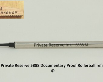 Rollerball Refill Ink Refilll Private Reserve 5888 Documentary Proof