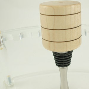 Bottle Stopper Handmade Droplet Wine Stopper Hard Maple Stainless Steel Wine Bottle Stopper Wine Gift Barware