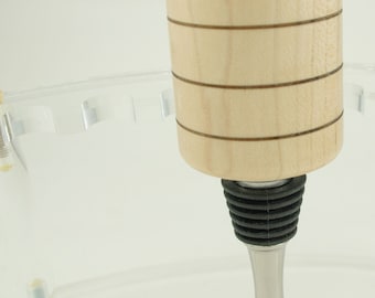 Bottle Stopper Handmade Droplet Wine Stopper Hard Maple Stainless Steel Wine Bottle Stopper Wine Gift Barware