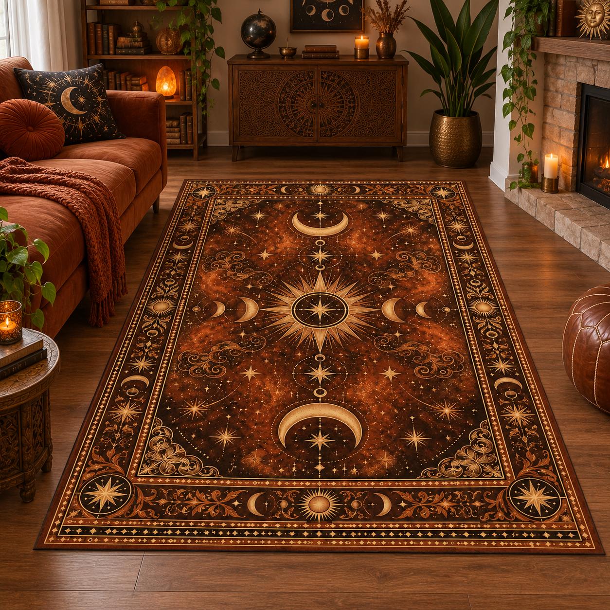 Vintage Celestial Rug - Etsy