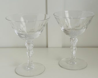 Lot De 12 Verres à Vin Soufflés Main Stephen Smyers - Motif Tourbillon Rose - Occasion
