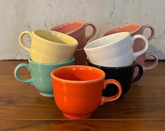 Vintage Fiesta Post-86 Coffee/Tea Cups - Vibrant Colors Collection